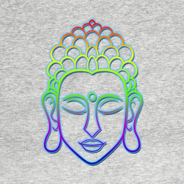 Buddha Face Multi Color by HigherSelfSource